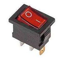 Выключатель клавишный 250В 6А (3с) ON-OFF красн. с подсветкой Mini (RWB-206; SC-768) | Код. 36-2150 | Rexant